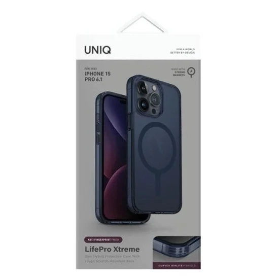 Cover Iphone 15 Pro Magclick Charging Lifepro Xtreme Uniq - Smoke Blue